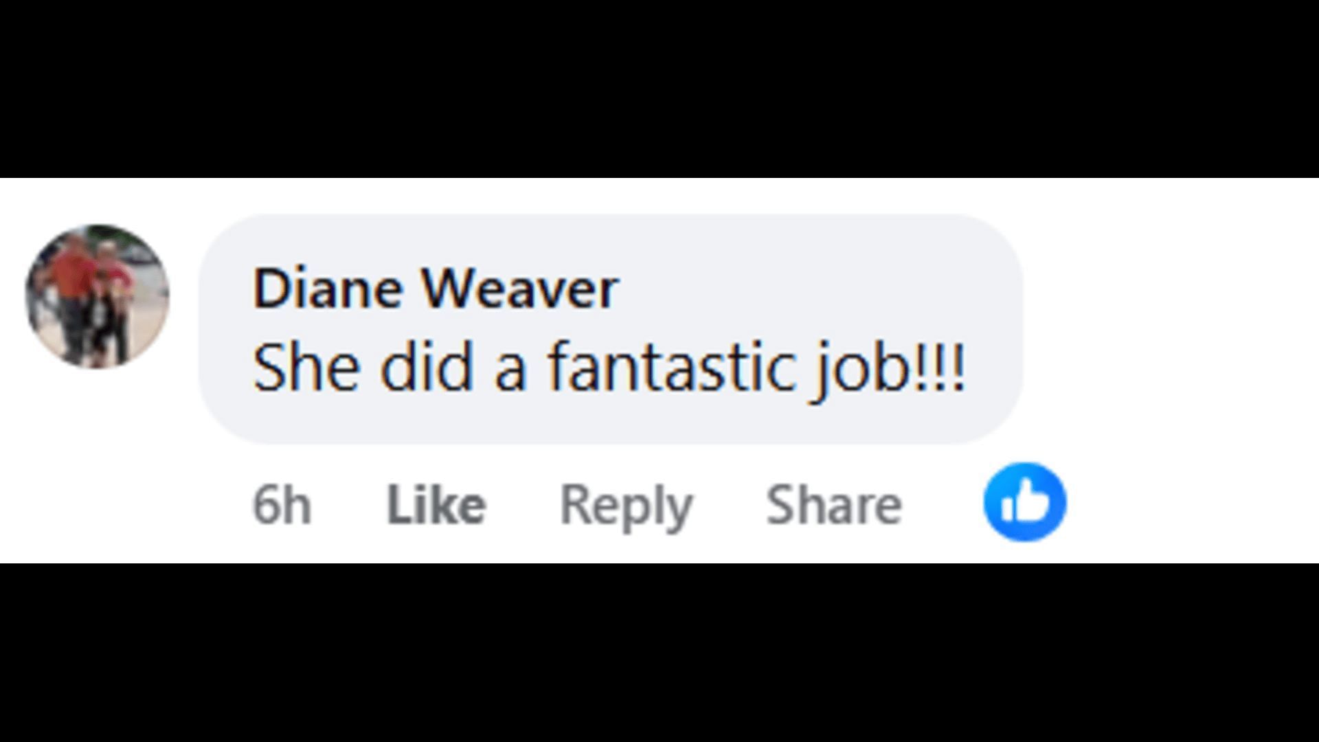 A post made by a fan, saying Josslyn did a fantastic job in the courtroom (Image via Facebook/General Hospital Fans - Official)